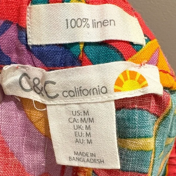 C&C California Tropical Leaf Print Shorts - Picture 4 of 5